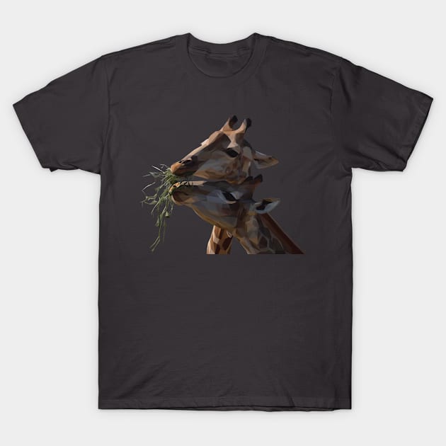 Giraffes Eating T-Shirt by ErinFCampbell